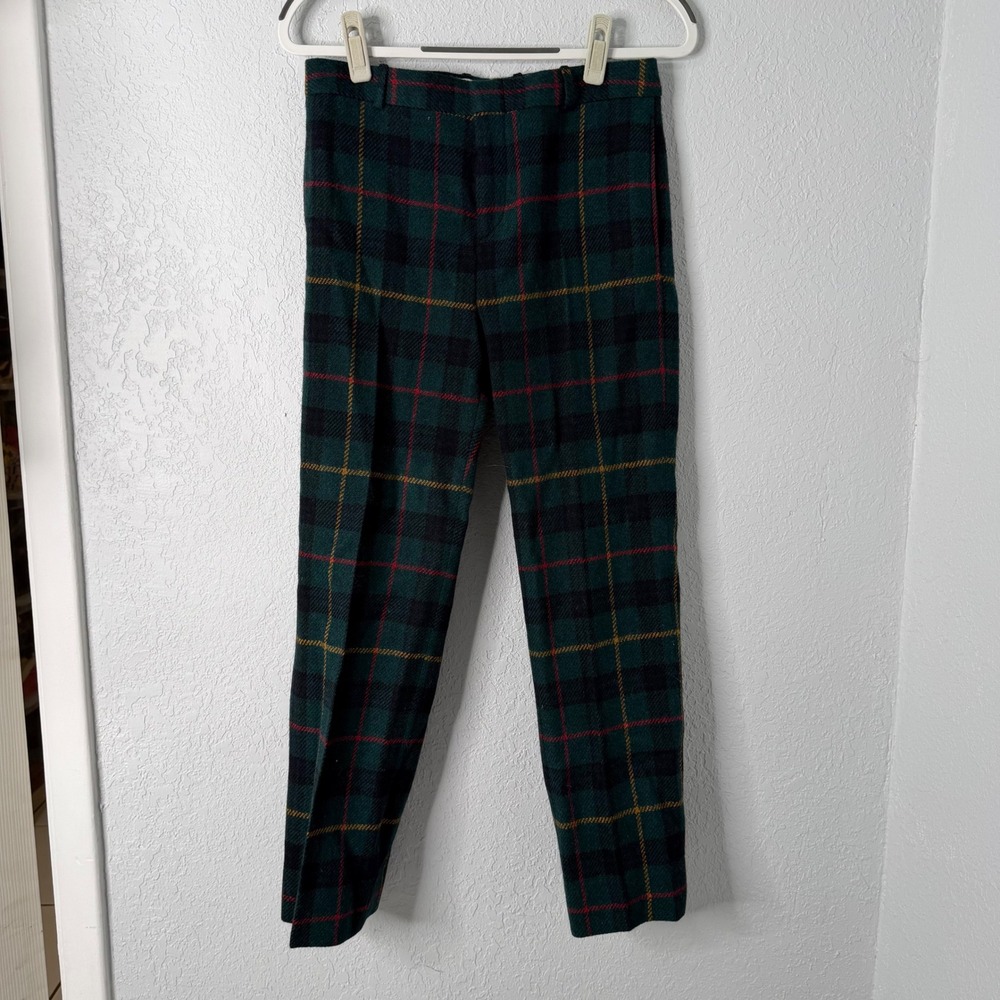 Polo Ralph Lauren Tartan Wool Trousers 100% Wool Pants womens 30"‎